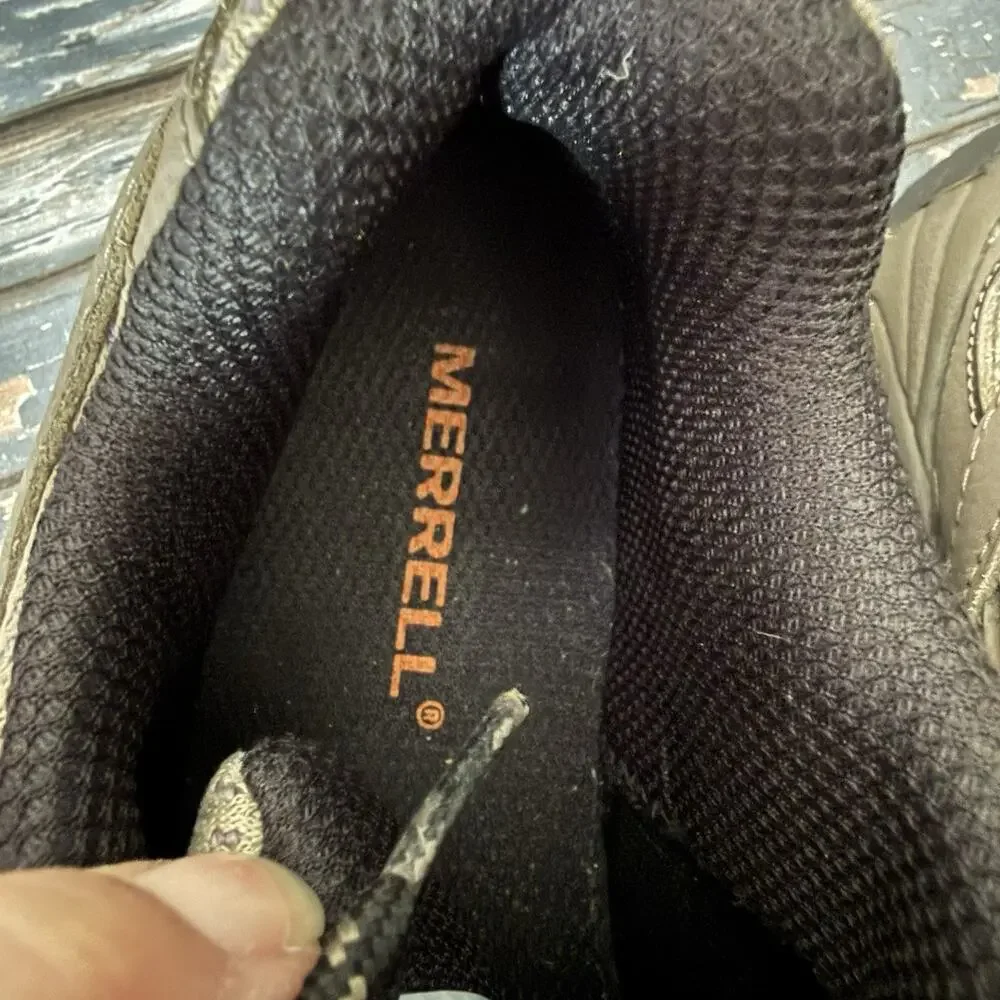 MERRELL Big Kid's Moab Speed 2 Low Waterproof Brown Hiking Boot Sz 3M